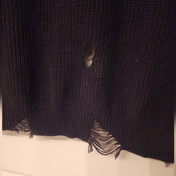 One grey day Wyatt distressed cardigan in black size Small - Picture 9 of 13